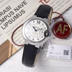 Cartier-Ballon Bleu De Cartier 33mm SS/LE White/Dia AF NH05