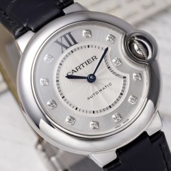 Cartier-Ballon Bleu De Cartier 33mm SS/LE White/Dia AF NH05