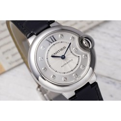 Cartier-Ballon Bleu De Cartier 33mm SS/LE White/Dia AF NH05