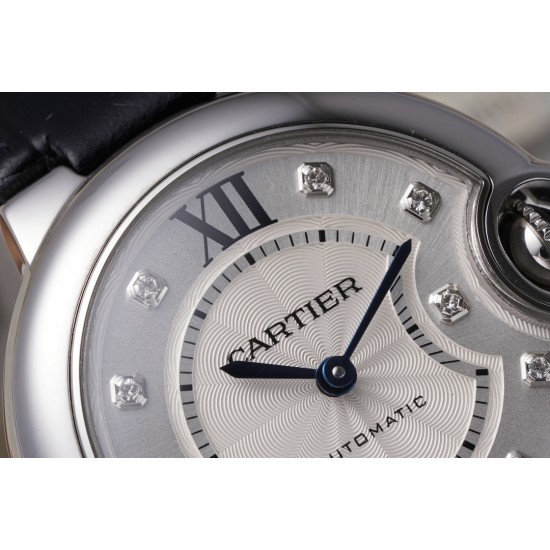 Cartier-Ballon Bleu De Cartier 33mm SS/LE White/Dia AF NH05