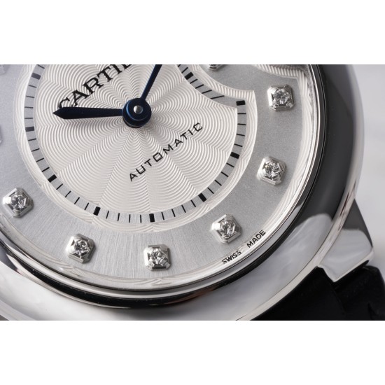 Cartier-Ballon Bleu De Cartier 33mm SS/LE White/Dia AF NH05