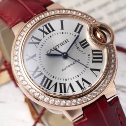 Cartier-Ballon Bleu De Cartier 33mm Dia RG/LE White/Rmn AF NH05