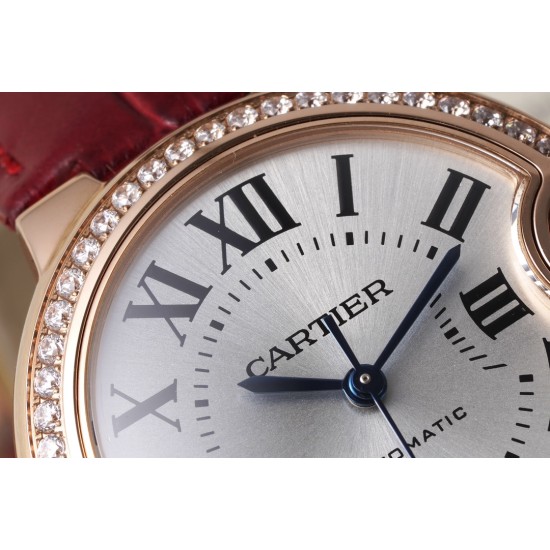 Cartier-Ballon Bleu De Cartier 33mm Dia RG/LE White/Rmn AF NH05