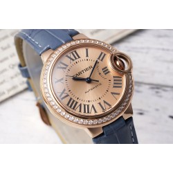 Cartier-Ballon Bleu De Cartier 33mm Dia RG/LE Gold/Rmn AF NH05
