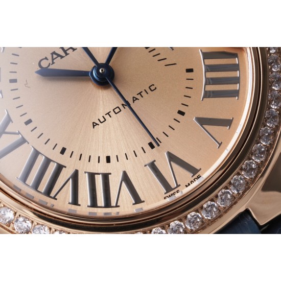 Cartier-Ballon Bleu De Cartier 33mm Dia RG/LE Gold/Rmn AF NH05