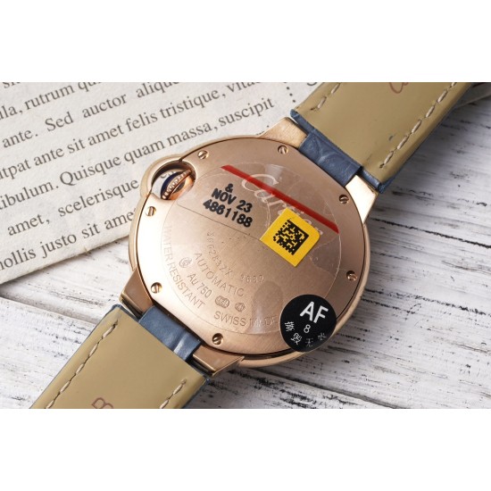 Cartier-Ballon Bleu De Cartier 33mm Dia RG/LE Gold/Rmn AF NH05