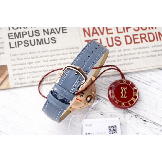 Cartier-Ballon Bleu De Cartier 33mm Dia RG/LE Gold/Rmn AF NH05