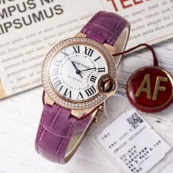 Cartier-Ballon Bleu De Cartier 33mm Dia RG/LE White Textured Dial AF NH05