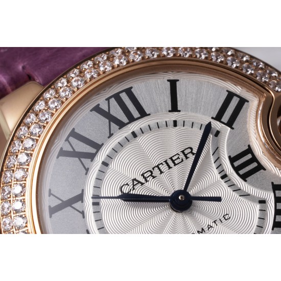Cartier-Ballon Bleu De Cartier 33mm Dia RG/LE White Textured Dial AF NH05