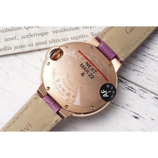 Cartier-Ballon Bleu De Cartier 33mm Dia RG/LE White Textured Dial AF NH05