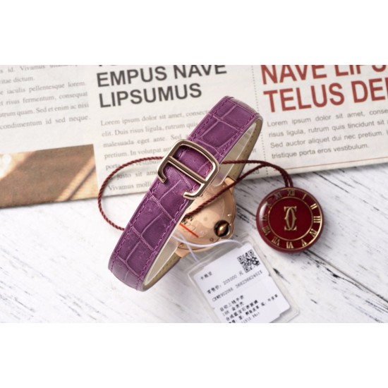 Cartier-Ballon Bleu De Cartier 33mm Dia RG/LE White Textured Dial AF NH05