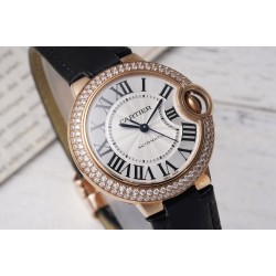 Cartier-Ballon Bleu De Cartier 33mm Dia RG/LE White/Rmn AF NH05