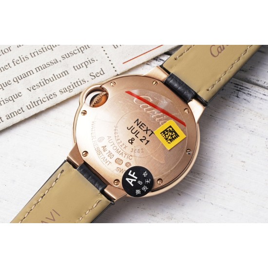 Cartier-Ballon Bleu De Cartier 33mm Dia RG/LE White/Rmn AF NH05