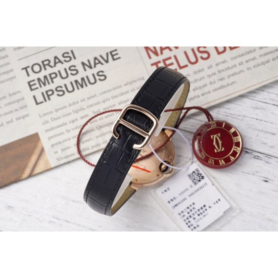 Cartier-Ballon Bleu De Cartier 33mm Dia RG/LE White/Rmn AF NH05