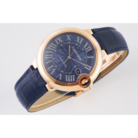 Cartier-Ballon Bleu De Cartier 42mm RG/LE Blue Dial AF A2824