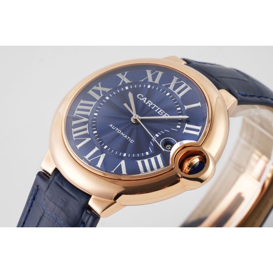 Cartier-Ballon Bleu De Cartier 42mm RG/LE Blue Dial AF A2824