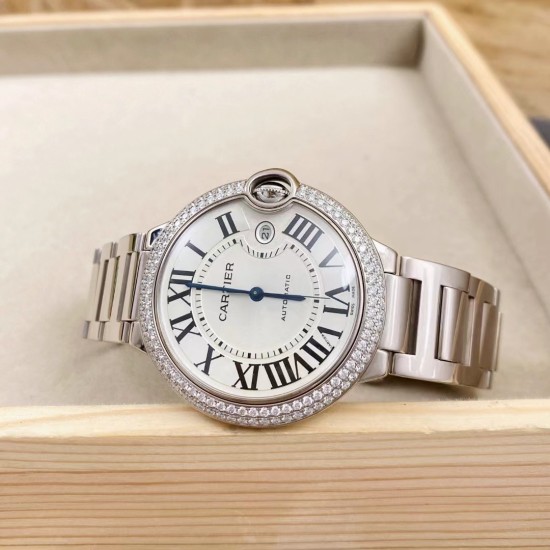 Cartier-Ballon Bleu De Cartier 42mm Dia SS/SS White Dial AF A2824