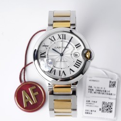 Cartier-Ballon Bleu De Cartier 42mm YG/SS White Dial AF A2824