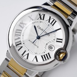 Cartier-Ballon Bleu De Cartier 42mm YG/SS White Dial AF A2824