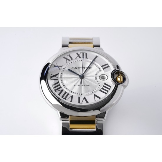 Cartier-Ballon Bleu De Cartier 42mm YG/SS White Dial AF A2824