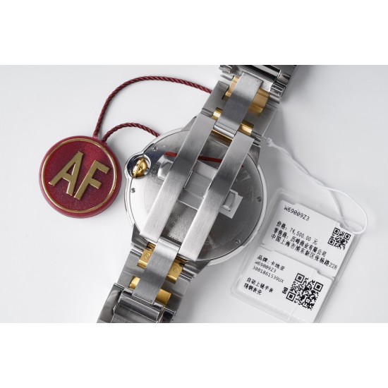 Cartier-Ballon Bleu De Cartier 42mm YG/SS White Dial AF A2824