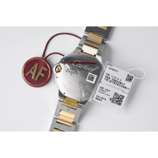 Cartier-Ballon Bleu De Cartier 42mm YG/SS White Dial AF A2824