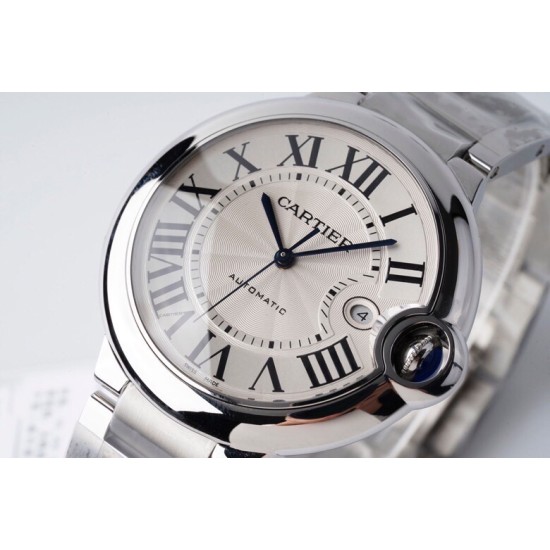 Cartier-Ballon Bleu De Cartier 42mm SS/SS White Dial AF A2824