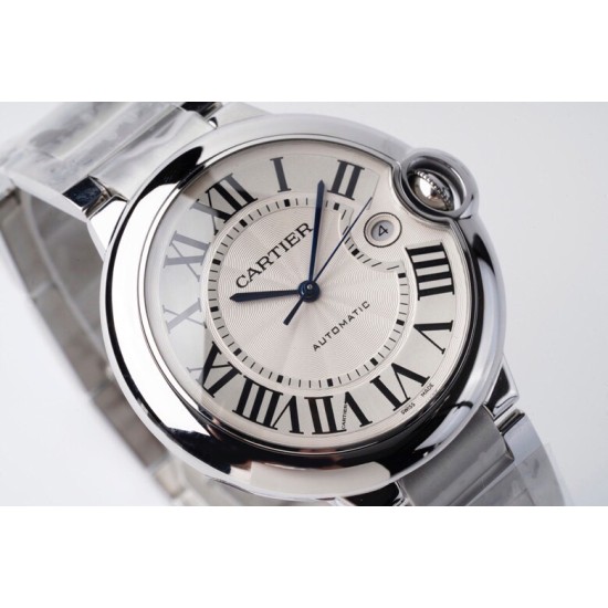 Cartier-Ballon Bleu De Cartier 42mm SS/SS White Dial AF A2824