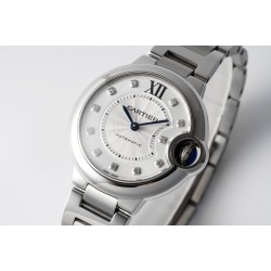 Cartier-Ballon Bleu De Cartier 33mm SS/SS White/Dia AF NH05