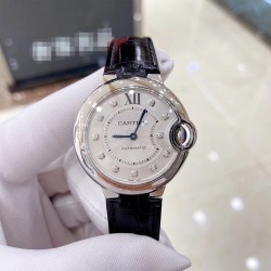 Cartier-Ballon Bleu De Cartier 33mm SS/LE White/Dia AF NH05