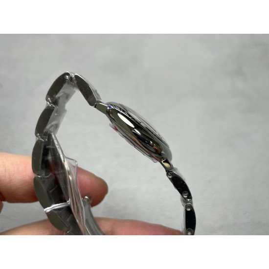 Cartier-Ballon Bleu Ladies 28mm SS/SS White Dial V6F Qtz