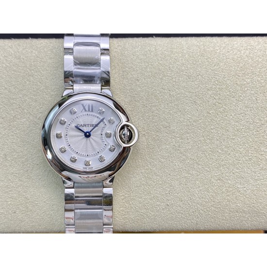 Cartier – Balon Bleu De Cartier V6F White 28mm Ladies Swiss Quartz