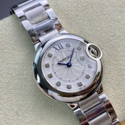 Cartier – Balon Bleu De Cartier V6F White 28mm Ladies Swiss Quartz