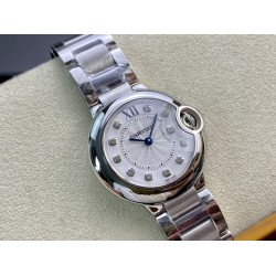 Cartier – Balon Bleu De Cartier V6F White 28mm Ladies Swiss Quartz