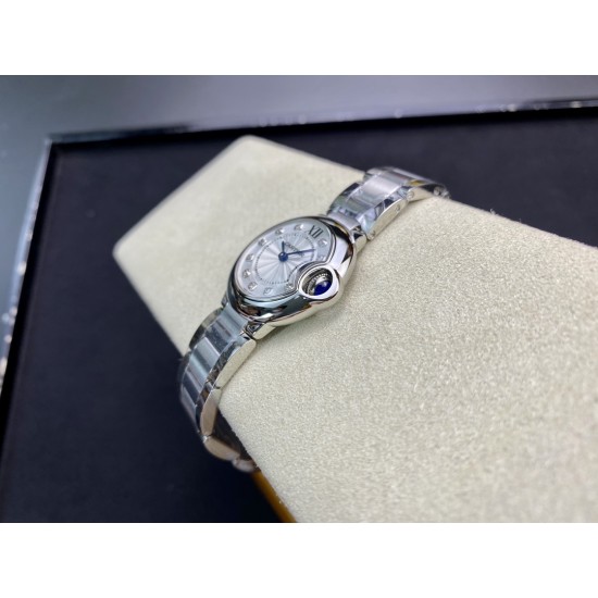 Cartier – Balon Bleu De Cartier V6F White 28mm Ladies Swiss Quartz