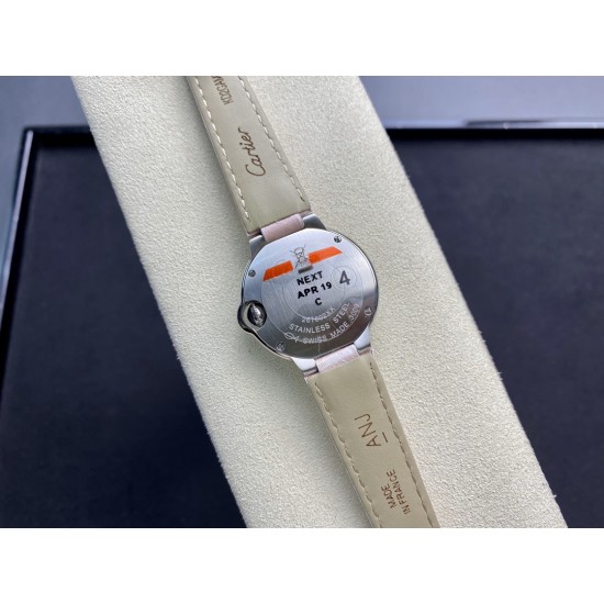 Cartier-Ballon Bleu Ladies 28mm SS/LE Pink Dial V6F Qtz