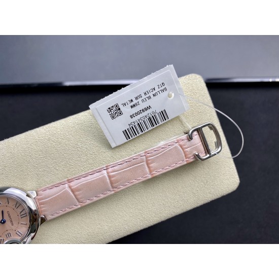 Cartier-Ballon Bleu Ladies 28mm SS/LE Pink Dial V6F Qtz