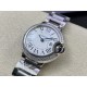Cartier-Ballon Bleu Ladies 28mm SS/SS White Dial 3KF Qtz
