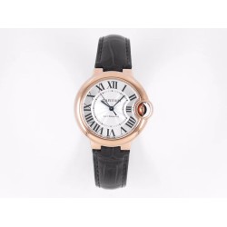 Cartier-Ballon Bleu De Cartier 33mm RG/LE White/Rmn V6F NH05