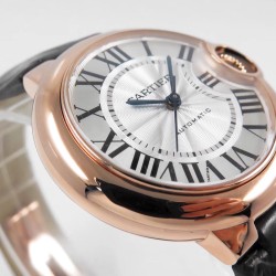 Cartier-Ballon Bleu De Cartier 33mm RG/LE White/Rmn V6F NH05