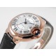 Cartier-Ballon Bleu De Cartier 33mm RG/LE White/Rmn V6F NH05
