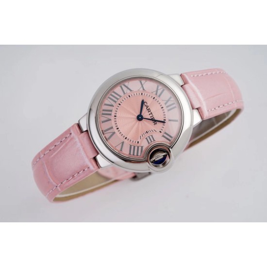 Cartier-Ballon Bleu De Cartier 33mm SS/LE Pink Dial V6F NH05