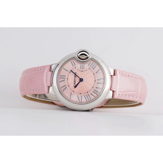Cartier-Ballon Bleu De Cartier 33mm SS/LE Pink Dial V6F NH05