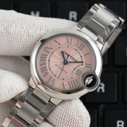 Cartier-Ballon Bleu De Cartier 33mm SS/SS Pink Dial V6F NH05