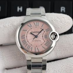 Cartier-Ballon Bleu De Cartier 33mm SS/SS Pink Dial V6F NH05