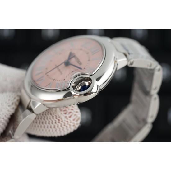 Cartier-Ballon Bleu De Cartier 33mm SS/SS Pink Dial V6F NH05