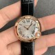 Cartier-Ballon Blanc Ladies 30mm Black RG/LE Silver Dial V6F Quartz