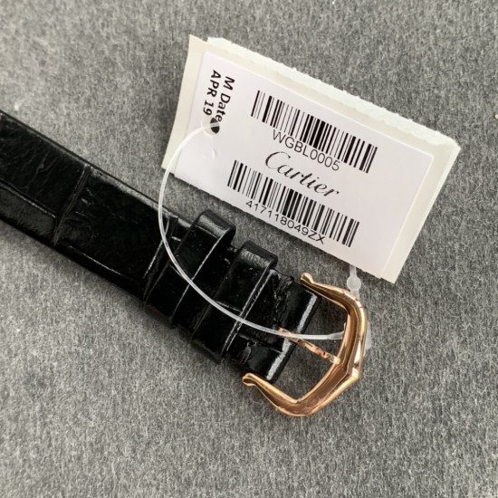 Cartier-Ballon Blanc Ladies 30mm Black RG/LE Silver Dial V6F Quartz