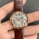Cartier-Ballon Blanc Ladies 30mm Black RG/LE Silver Dial V6F Quartz