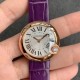 Cartier-Ballon Blanc Ladies 30mm Black RG/LE Silver Dial V6F Quartz